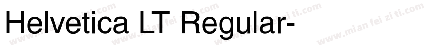 Helvetica LT Regular字体转换